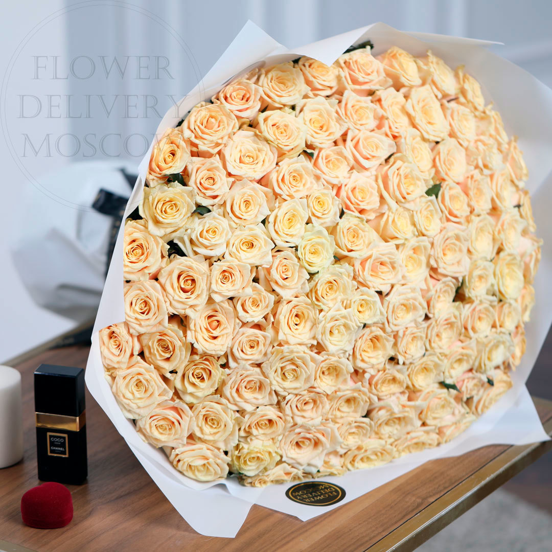 101 кремовая роза Талея фото